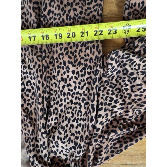 Lands End Women Cotton Blend Cheetah Long Sleeve Wrap Top V Neck Size 2X A001829 - Picture 9 of 11